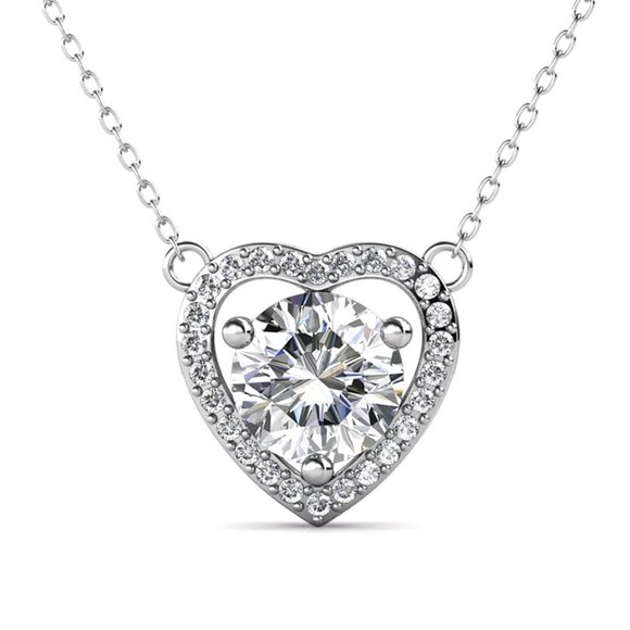 Jewelry - Certified 1ct. t.w. Diamond Heart Frame Pendant Necklace